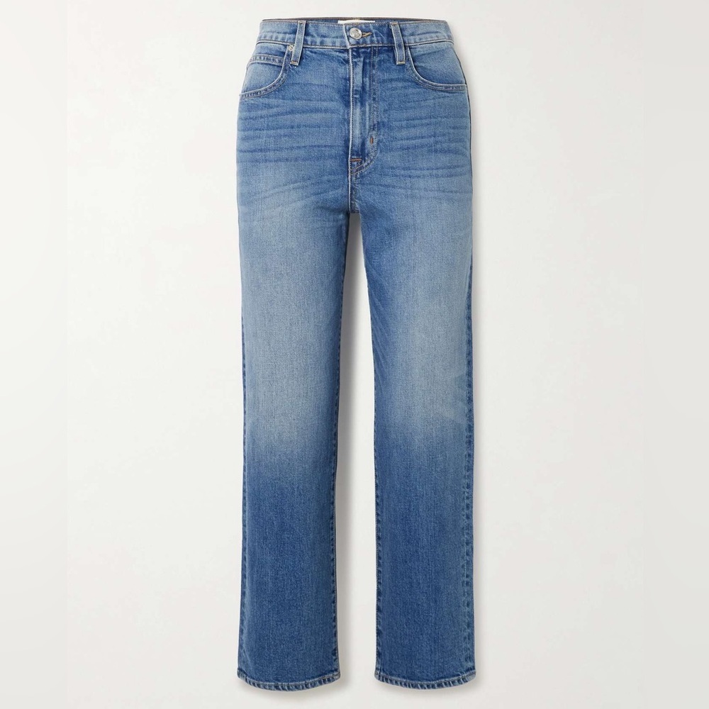 SLVRLAKE London Crop High-rise Straight Leg Jeans Denim Blue Size 26